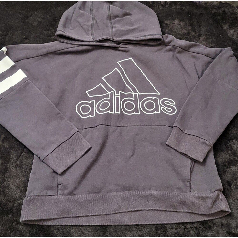 Boys Youth Adidas Black Hoodie With Pocket Size Large (14/16)